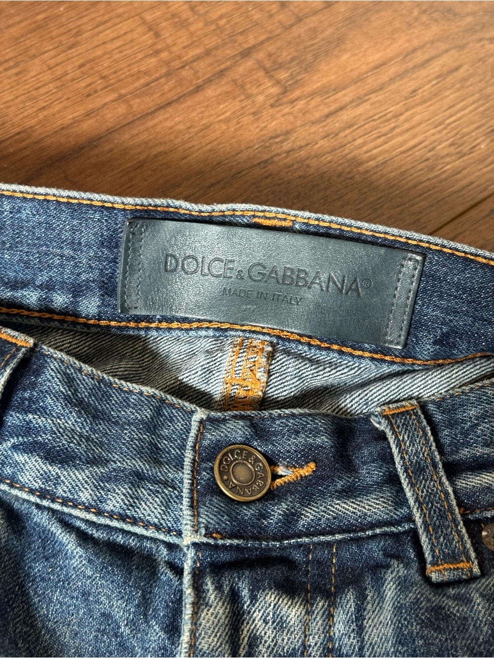 Dolce & Gabbana Men's Distressed Blue Jeans - Classic Slim Fit IT 46 - Picture 3 of 9